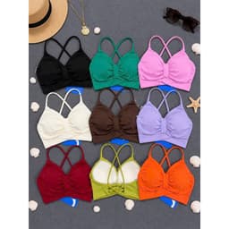 Áo Bra tập Gym, Yoga, Erobic cho nữ  mút đúc, chất lulu, hàng quảng châu form chuẩn  AT013 1