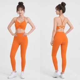 Bộ tập Gym, Yoga, Erobic cho nữ chất LuLu hàng Quảng Châu cao cấp BT909 7