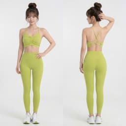 Bộ tập Gym, Yoga, Erobic cho nữ chất LuLu hàng Quảng Châu cao cấp BT909 4