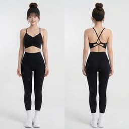 Bộ tập Gym, Yoga, Erobic cho nữ chất LuLu hàng Quảng Châu cao cấp BT909 1