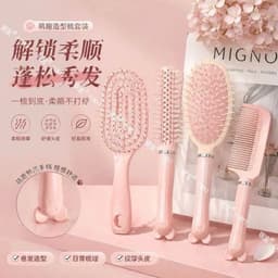 Sét 4 Lược màu hồng Chải Tóc Massage Da Đầu Giảm Rụng, Tóc Mượt Tự Nhiên - Lược Tạo Kiểu Tóc NHÀ TH 5