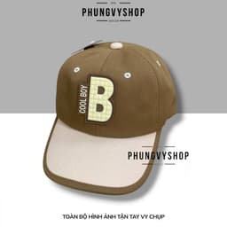 Bé 4-10 tuổi/ Mũ lưỡi trai bé trai gái trẻ em phungvyshop-  Nón /Kết trung Vá Phối SAVE EARTH B BOYS / 6