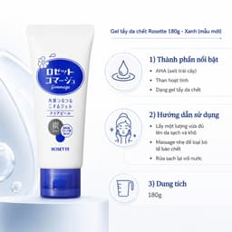 Gel Tẩy Da Chết Rosette Gommage 180g - Xanh - Làm sạch tế bào chết, hỗ trợ da mịn màng 5