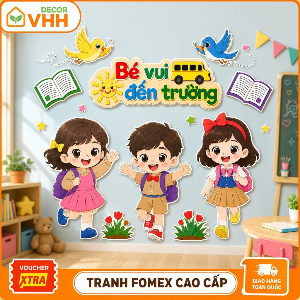[Mẫu 2026] Tranh Góc STEAM Trang Trí Mầm Non Chất Liệu Fomex decor lớp học (MN0051)