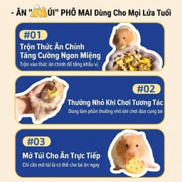 Phô mai đông khô gà sữa dê cho hamster vỗ béo hãng BELGI 3