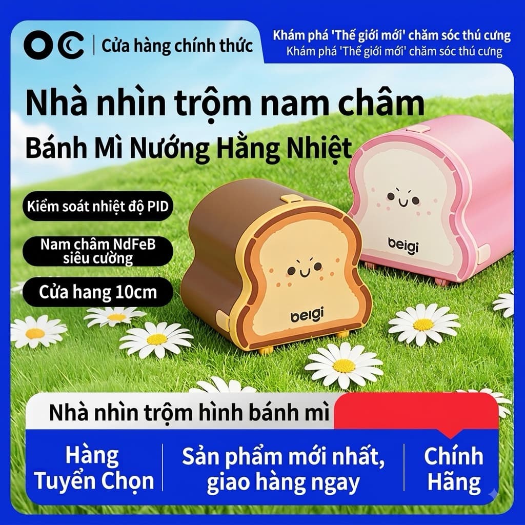 Nhà nhìn trộm nam châm từ tính cho hamster nhà ngủ nhựa BELGI  