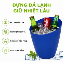 Xô Nhựa Đựng Đá Vát Cầm Tay 5260 Việt Nhật Chất Liệu Nhựa PP Cao Cấp Thiết Kế Tay Cầm Chắc Chắn Dùng Đựng Đá Lạnh GD409 7