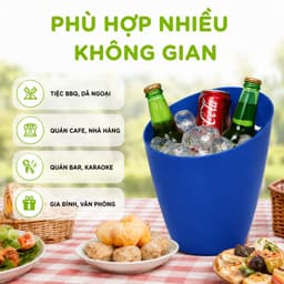 Xô Nhựa Đựng Đá Vát Cầm Tay 5260 Việt Nhật Chất Liệu Nhựa PP Cao Cấp Thiết Kế Tay Cầm Chắc Chắn Dùng Đựng Đá Lạnh GD409 5