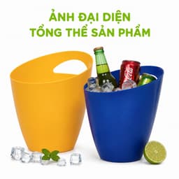 Xô Nhựa Đựng Đá Vát Cầm Tay 5260 Việt Nhật Chất Liệu Nhựa PP Cao Cấp Thiết Kế Tay Cầm Chắc Chắn Dùng Đựng Đá Lạnh GD409 2
