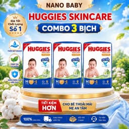 (LINK TRỢ GIÁ) COMBO 3 BỊCH Bỉm/Tã quần HUGGIES Skincare Mega Jumbo siêu mỏng thoáng khí cho Bé yêu. 1