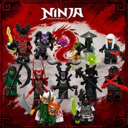 [CÓ SẴN]Mô Hình Lắp Ghép Nhân Vật Phản Diện Minifigures Ninjago,Morro,Tướng Quân Đá,Chúa tể Omega,Gamardon 1