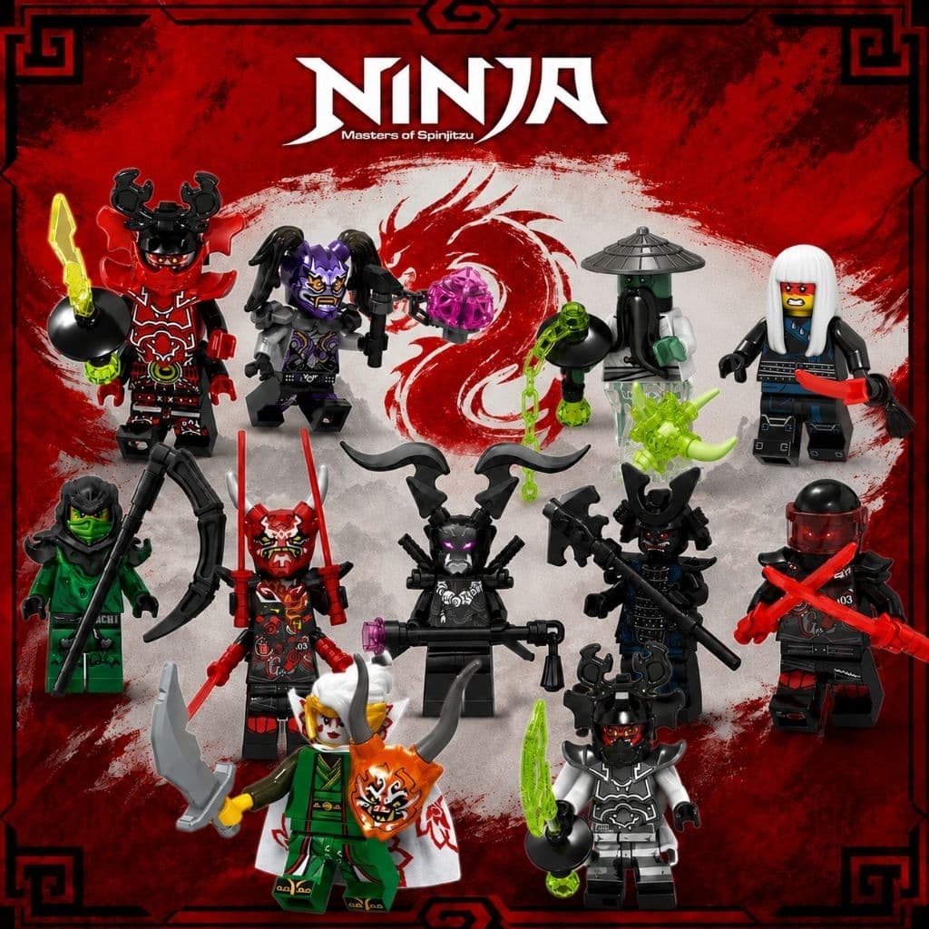 [CÓ SẴN]Mô Hình Lắp Ghép Nhân Vật Phản Diện Minifigures Ninjago,Morro,Tướng Quân Đá,Chúa tể Omega,Gamardon
