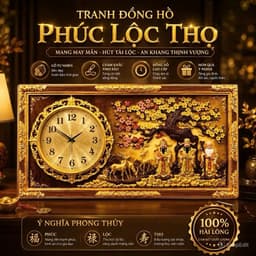 Đồng Hồ Tráng Gương KIM TRÔI "GIẢ VÂN GỖ - MẠ VÀNG " In UV 5D Cao Cấp - Trang trí nhà cửa. 2