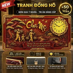 Đồng Hồ Tráng Gương KIM TRÔI "GIẢ VÂN GỖ - MẠ VÀNG " In UV 5D Cao Cấp - Trang trí nhà cửa. 1