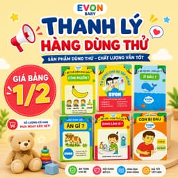( TẬP DÙNG THỬ - SALE THANH LÝ ) Thẻ flash Dạy bé tập nói EVON 1