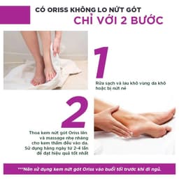 Kem nứt gót và dưỡng da chân tay Oriss tinh chất nghệ và trầu không tái tạo làm hồng gót Tuýp 30gr 4