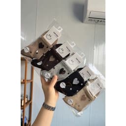 SÉT 10 ĐÔI TẤT NỮ BÈO NƠ XINH SẮN PHỐI MẦU ,NÂU BE ,ĐEN -TẤT NỮ CHẤT LIỆU COTTON CO GIÃN 4 CHIỀU 3