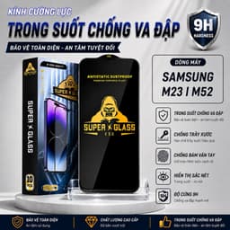 Kính cường lực Samsung M23, M52 5G cao cấp full màn miếng dán bảo vệ màn hình điện thoại khi rơi 1
