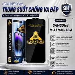 Kính cường lực Samsung M14, M34, M54 5G cao cấp trong suốt Miếng dán bảo vệ màn hình điện thoại ss 1
