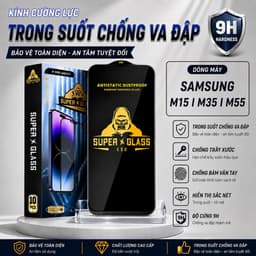 Kính cường lực Samsung M15, M35, M55 5G cao cấp trong suốt full màn miếng dán bảo vệ màn điện thoại 1