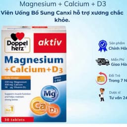 Doppelherz  Magnesium + Calcium + D3 (  Hộp 30 Viên) Viên Uống Bổ Sung Magie, Canxi.Phòng Ngừa Loãng Xương 1