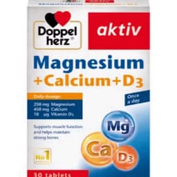 Doppelherz  Magnesium + Calcium + D3 (  Hộp 30 Viên) Viên Uống Bổ Sung Magie, Canxi.Phòng Ngừa Loãng Xương 2
