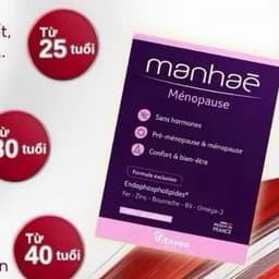 Viên uống nội tiết tố nữ Manhae Mesnopause  ( hộp 30 viên ) cân bằng nội tiết nữ làm đẹp da nhập khẩu Pháp 30 viên 3