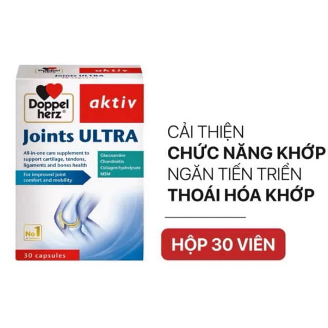 Joints Ultra Doppelherz (Hộp 30 viên) Viên uống hỗ trợ cải thiện chức năng khớp và ngăn ngừa thoái hóa khớp,tái tạo sụn
