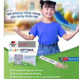 Doppelherz Kinder Optima Mini-Tabs. (Hộp 20 gói) Cốm vitamin cho trẻ em,hỗ trợ tăng cường sức đề kháng 4