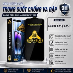 Kính cường lực Oppo A15, A15S cao cấp thế hệ mới full màn miếng dán bảo vệ màn hình điện thoại 1