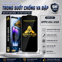 Kính cường lực Oppo A16K, A16 cao cấp thế hệ mới full màn miếng dán bảo vệ màn hình điện thoại 1