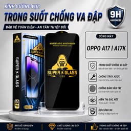Kính cường lực Oppo A17K, A17 cao cấp thế hệ mới full màn miếng dán bảo vệ màn hình điện thoại 1