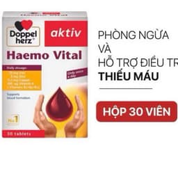 Doppelherz Haemo Vital ( Hộp 30 viên ) Viên uống bổ sung sắt,hỗ trợ phòng ngừa thiếu máu  do thiếu sắt. 1