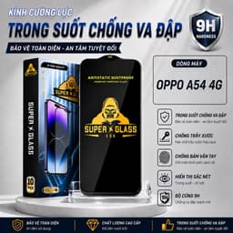 Kính cường lực Oppo A54 4G cao cấp full màn miếng dán bảo vệ màn hình điện thoại khi rơi va đập 1