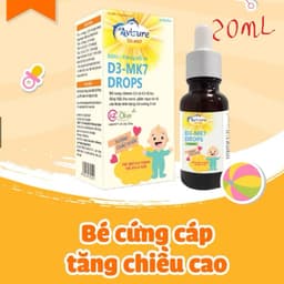 Avisure D3-MK7 ( gồm có :15ml : 20ml ; 30 ml ) d3k2 tinh khiết tự nhiên cho bé giúp tăng chiều cao, chắc xương, mọc răng 5
