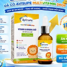 Avisure Multivitamin drops giúp bổ sung vitamin và khoáng chất cần thiết cho cơ thể.Giúp trẻ ăn ngon,hỗ trợ tiêu hóa tốt 1
