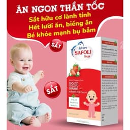 Avisure Safoli Drops,( có 3 loại 15ml :20ml và 30 ml ) sắt hữu cơ cho bé. giúp bé ăn ngon tăng cân đều vị dâu dễ uống 1