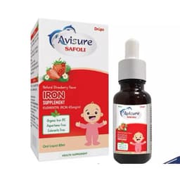 Avisure Safoli Drops,( có 3 loại 15ml :20ml và 30 ml ) sắt hữu cơ cho bé. giúp bé ăn ngon tăng cân đều vị dâu dễ uống 2