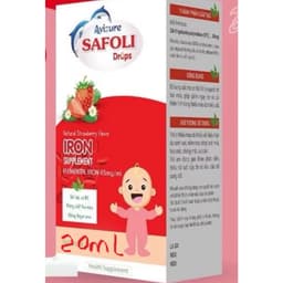 Avisure Safoli Drops,( có 3 loại 15ml :20ml và 30 ml ) sắt hữu cơ cho bé. giúp bé ăn ngon tăng cân đều vị dâu dễ uống 8