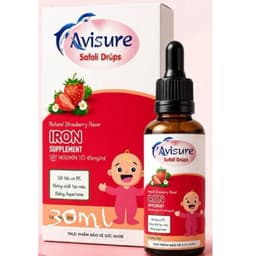 Avisure Safoli Drops,( có 3 loại 15ml :20ml và 30 ml ) sắt hữu cơ cho bé. giúp bé ăn ngon tăng cân đều vị dâu dễ uống 9