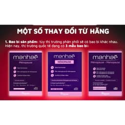 Manhaé Ménopause ( Hộp 90 viên ) Nội Tiết Tố Nữ  Cải Thiện Kinh Nguyệt, Làm Chậm Lão Hóa, Giúp Ngủ Sâu Và Ngon Giấc 3