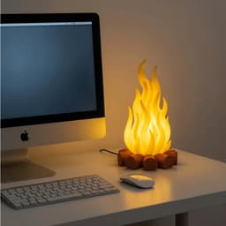 Đèn Decor Ngọn Lửa 3DLUXI, Đèn Ngủ, Decor Phòng Khách, Bàn Làm Việc In 3D Từ Nhựa PLA/PETG An Toàn 4