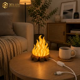 Đèn Decor Ngọn Lửa 3DLUXI, Đèn Ngủ, Decor Phòng Khách, Bàn Làm Việc In 3D Từ Nhựa PLA/PETG An Toàn 6