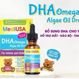 MediUSA DHA OMEGA-3 ALGAE OIL DROPS (hộp 30 ml) bổ sung DHA nhỏ giọt .hỗ trợ trẻ phát triển trí não, thị lực 1