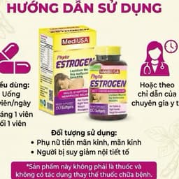 Viên uống Phyto Estrogen MediUSA - Giúp da sáng mịn, mờ nám, tăng cường sinh lý nữ và cải thiện nội tiết Hộp 60 viên 1
