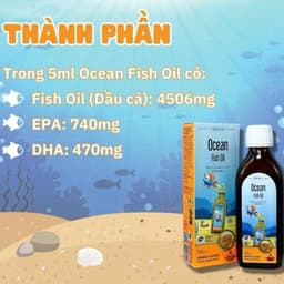 Ocean Fish Oil (150ml) Omega 3 DHA Dầu Cá Hỗ Trợ Phát Triển Trí Não Thị Giác Cho Bé 1
