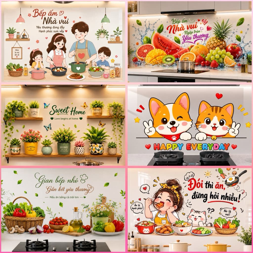 Decal giấy dán bếp cách nhiệt chống dầu mỡ,kích thước (60x90cm)