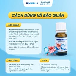 Men vi sinh 10 chủng TENBIMUS 10ml - Lợi Khuẩn, Hỗ Trợ Tiêu Hóa, Giảm Táo Bón, Tăng Sức Đề Kháng 10ML 3
