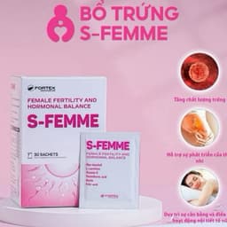Bổ Trứng S Femme Cải Thiện Chất Lượng Trứng Hỗ Trợ Điều Hòa Kinh Nguyệt Tăng Sức Khỏe Sinh Sản Nữ Giới Hộp 30 Gói 1