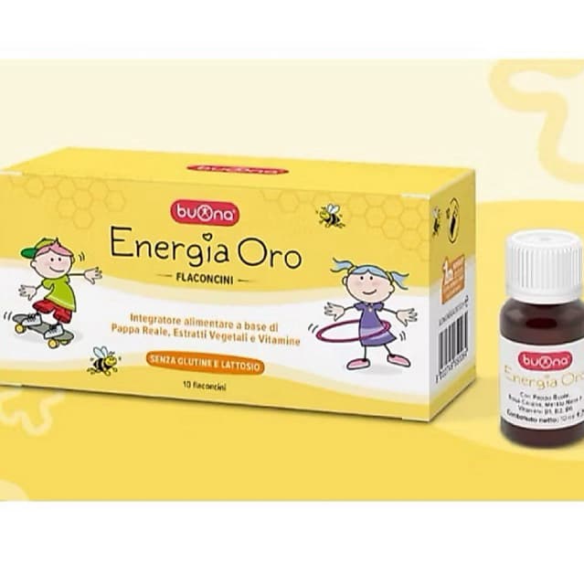 Buona Energia Oro (Hộp 10 lọ,xlọ 10ml) Siro ăn ngon,tăng chuyển hóa tự nhiên, cải thiện biếng ăn ở trẻ,tăng đề kháng